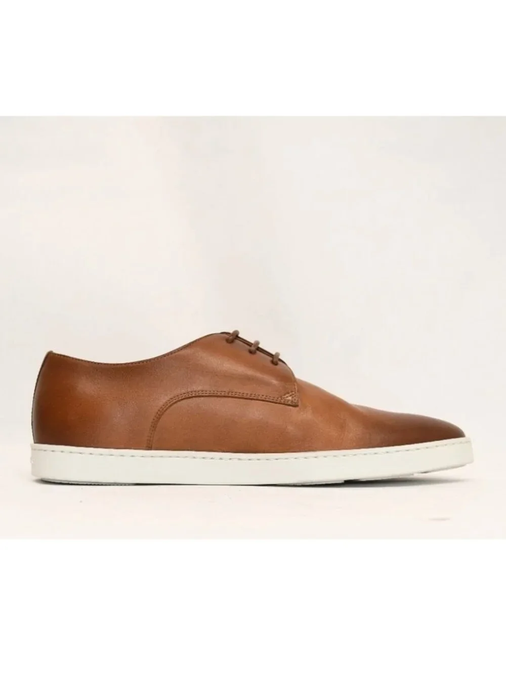 New! Santoni Doyle M5 Derby Sneaker Brown Size 8 D DD466A